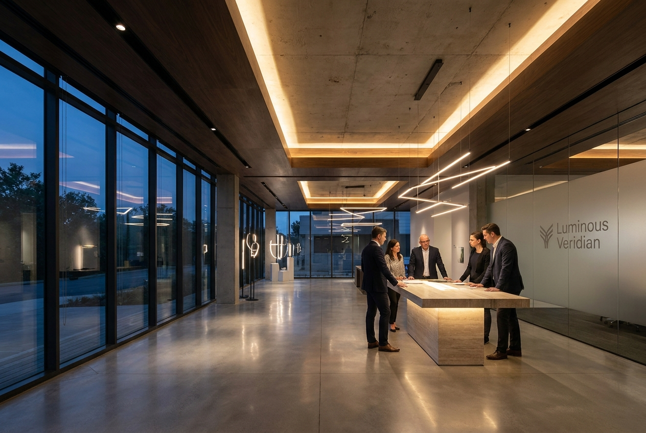 High-end architectural lighting showroom